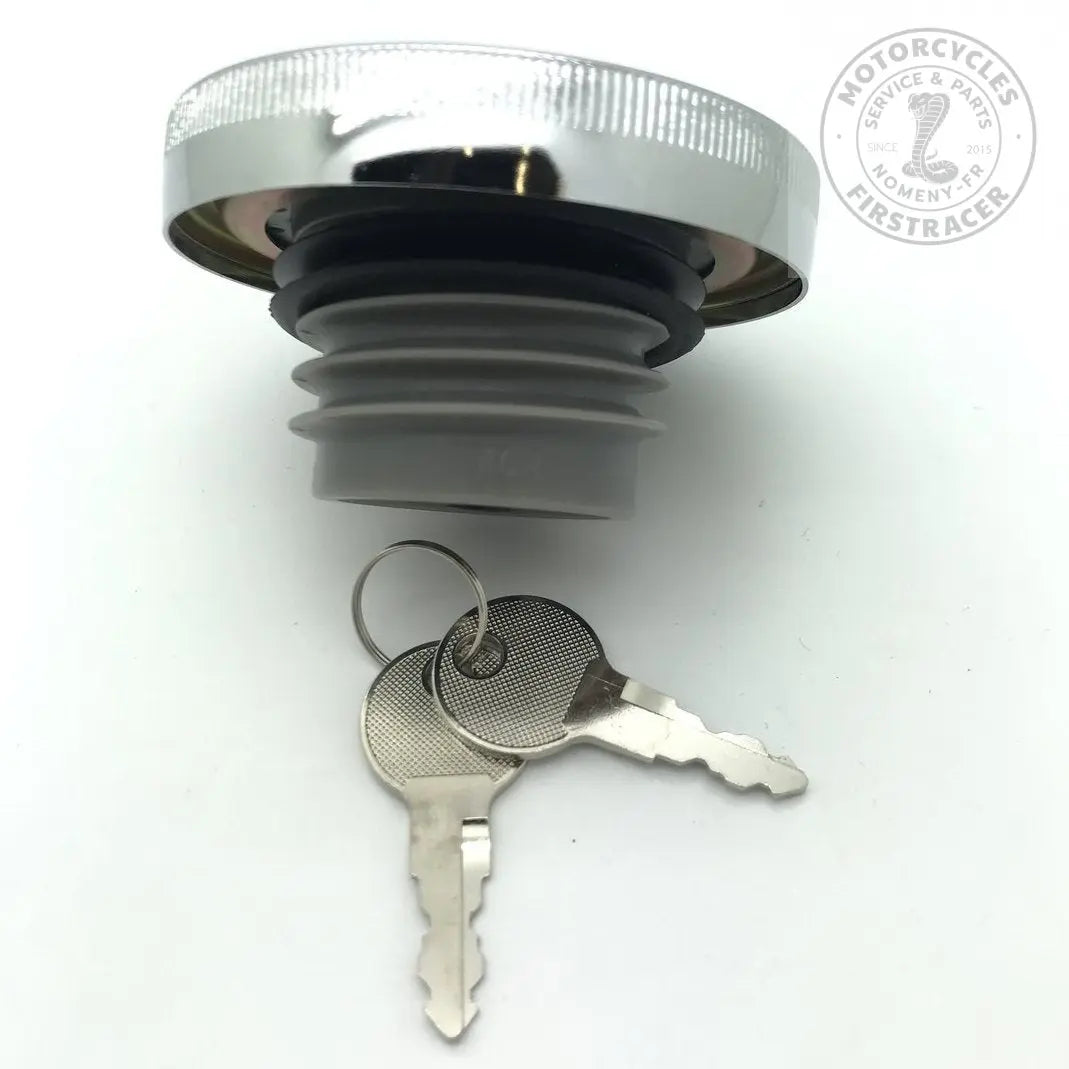 Bouchon de réservoir verrouillable chromé Royal Enfield 500 et Triumph Firstracer