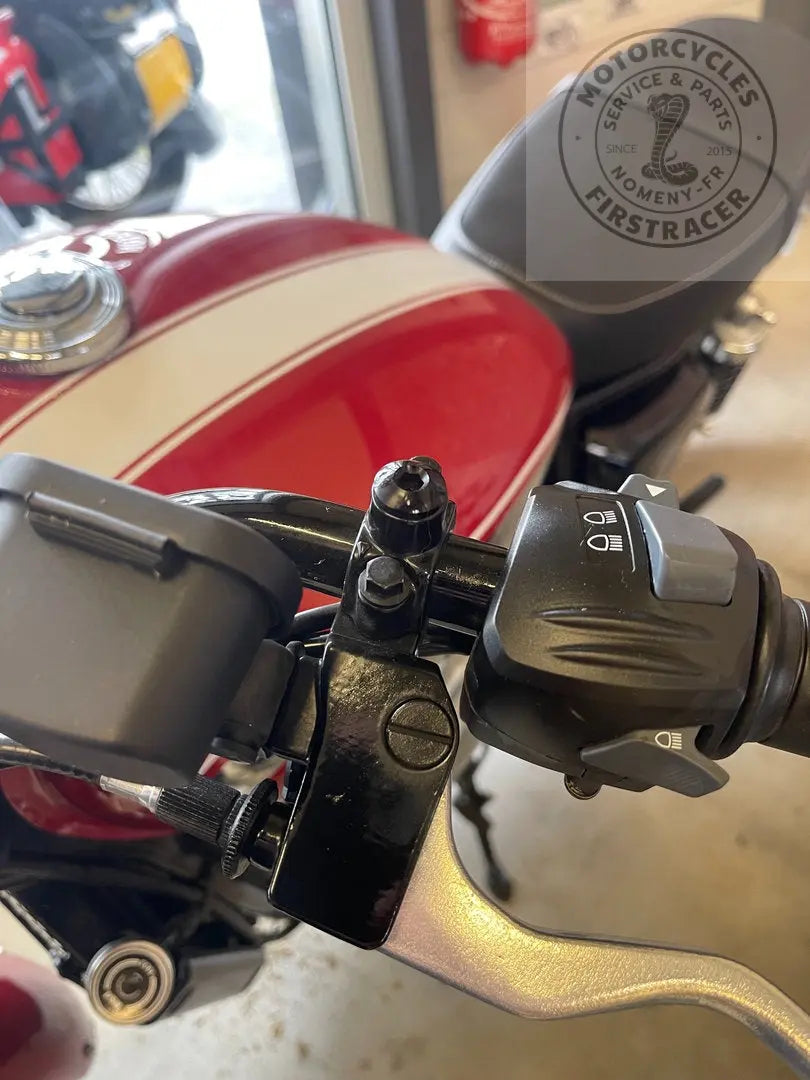 Bouchons fileté noir pour fixation rétroviseur Royal Enfield / BSA Firstracer