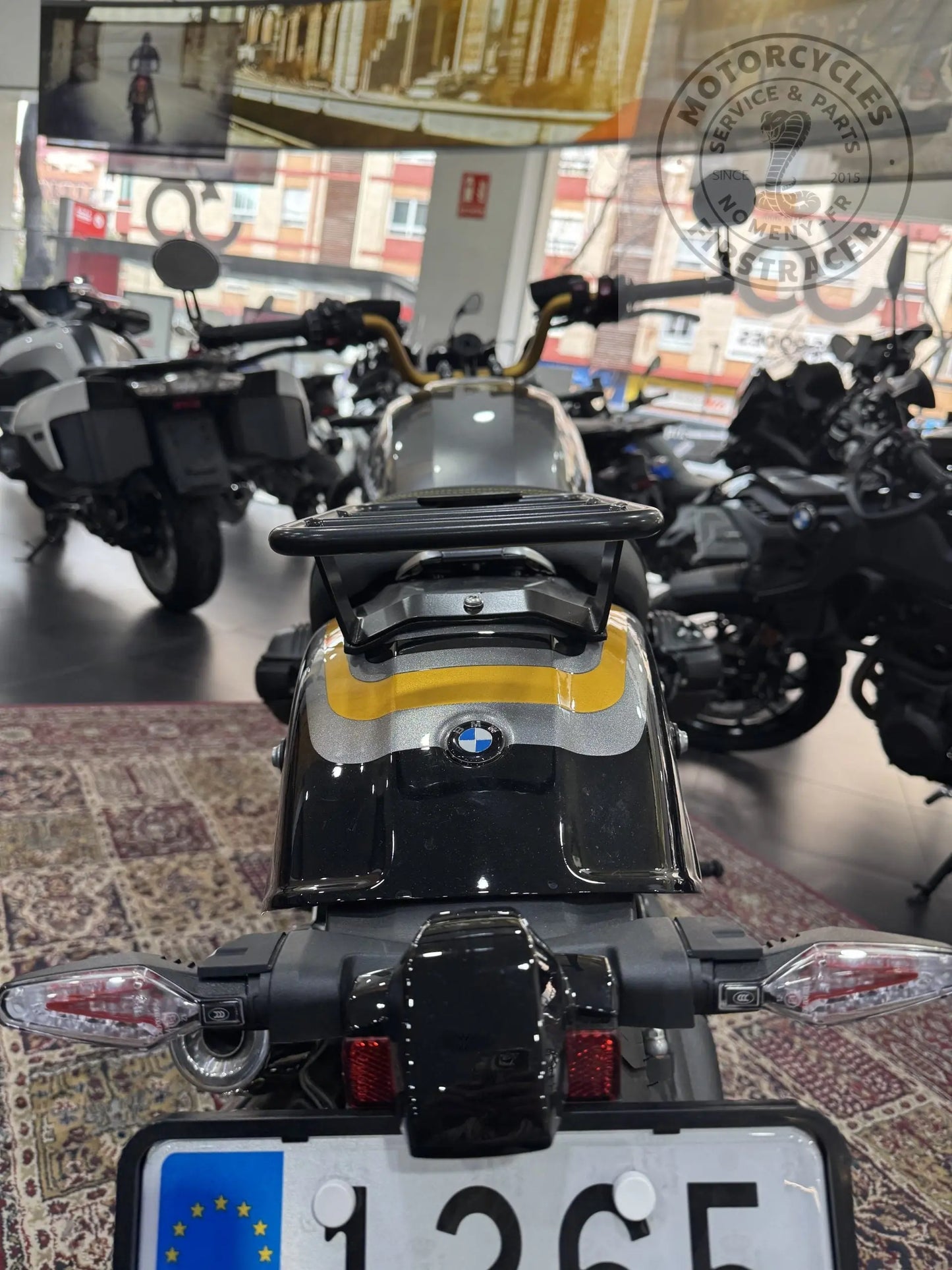 Calandre porte bagage Bmw R12 Cruiser noir satine Firstracer