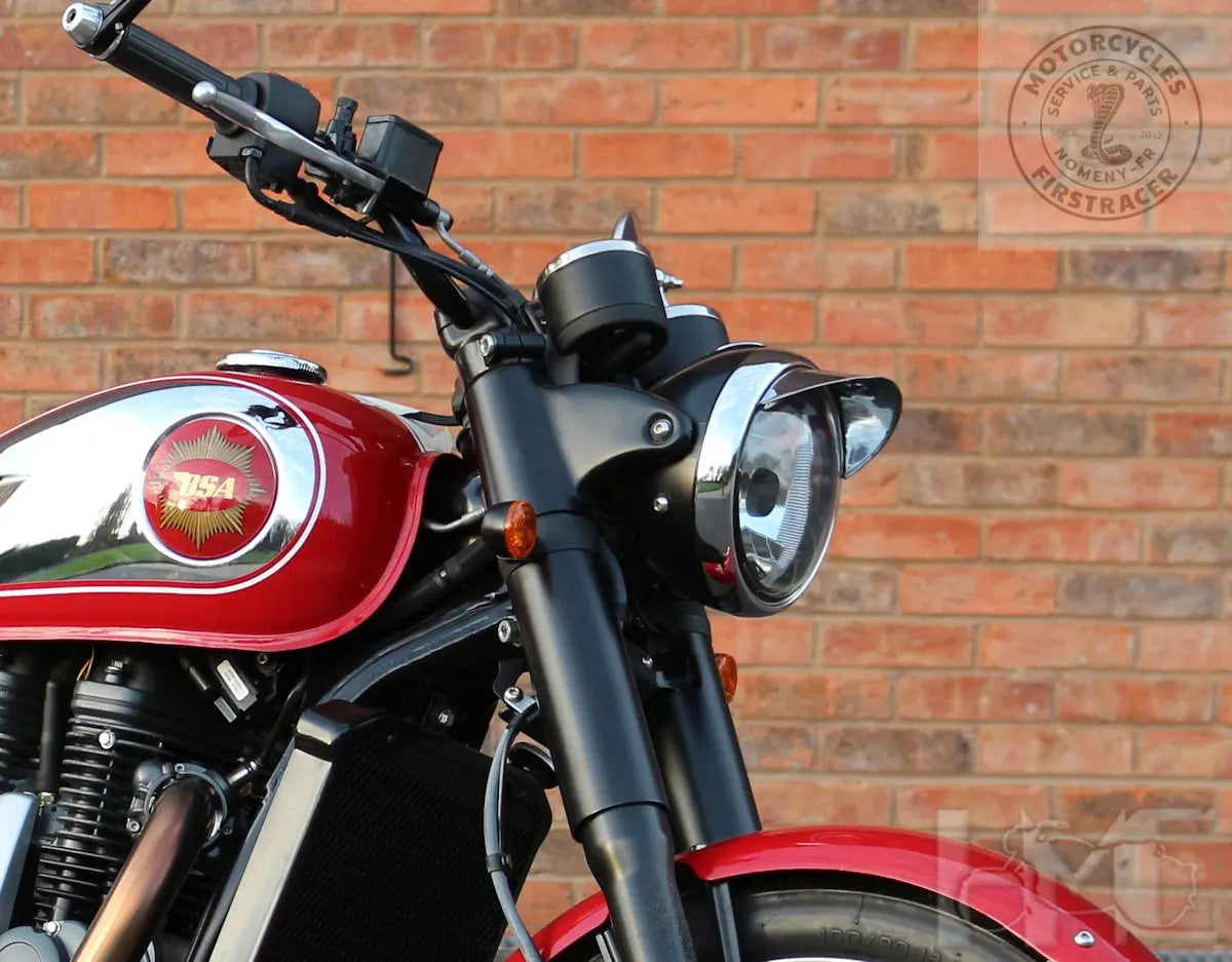 Casquette de phare en inox avec logo BSA - BSA Goldstar 650 Firstracer
