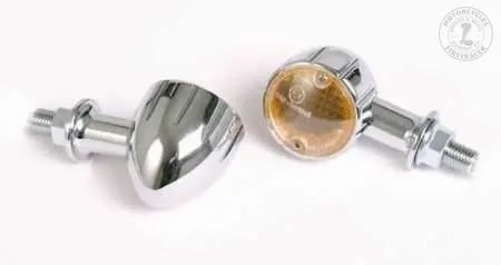 Clignotants SHIN YO Arizona Chrome HALOGENE 12V 21W tige 20 mm homologués CE Firstracer