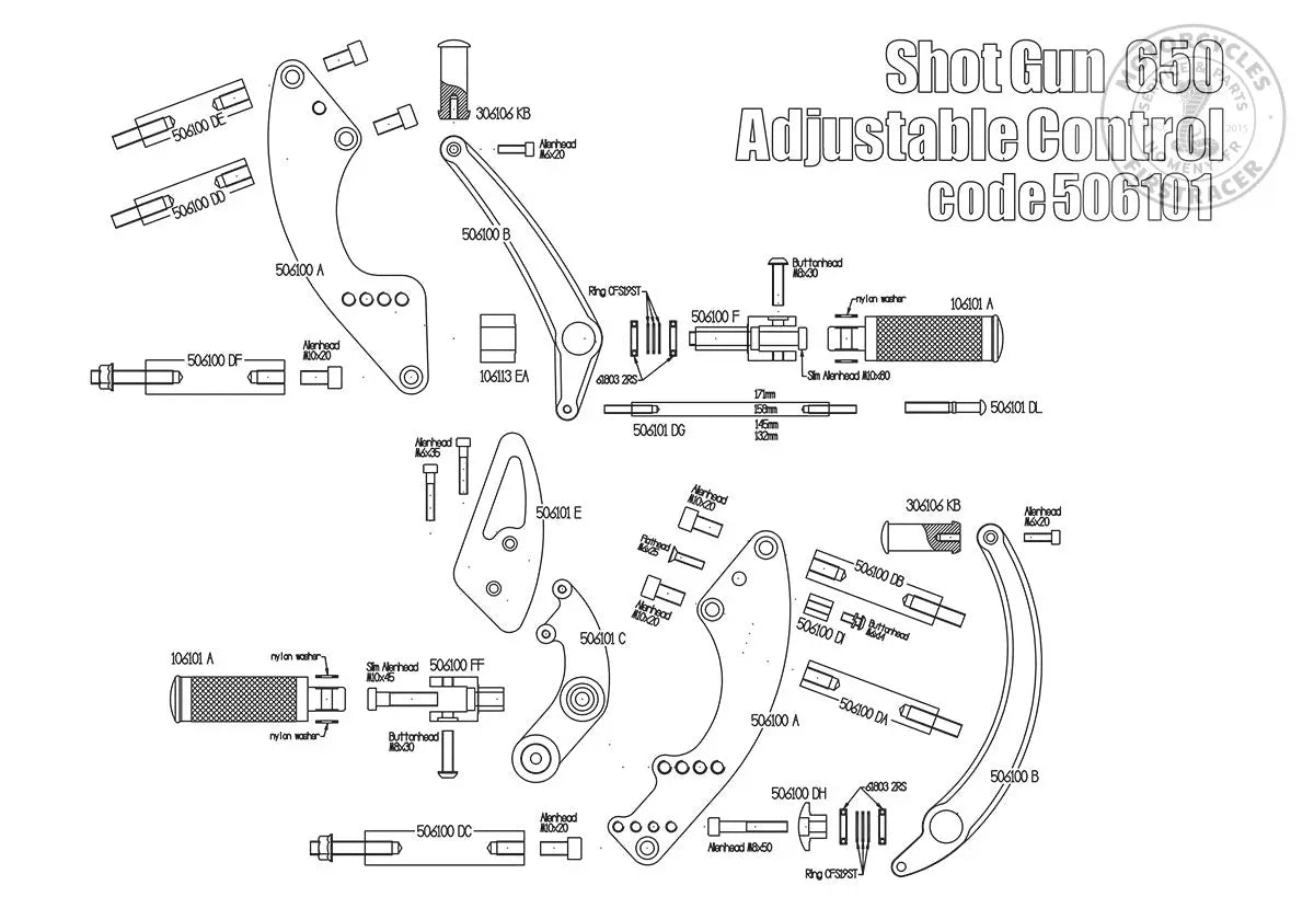 Commandes avancées pour Royal Enfield Shotgun 650 Firstracer