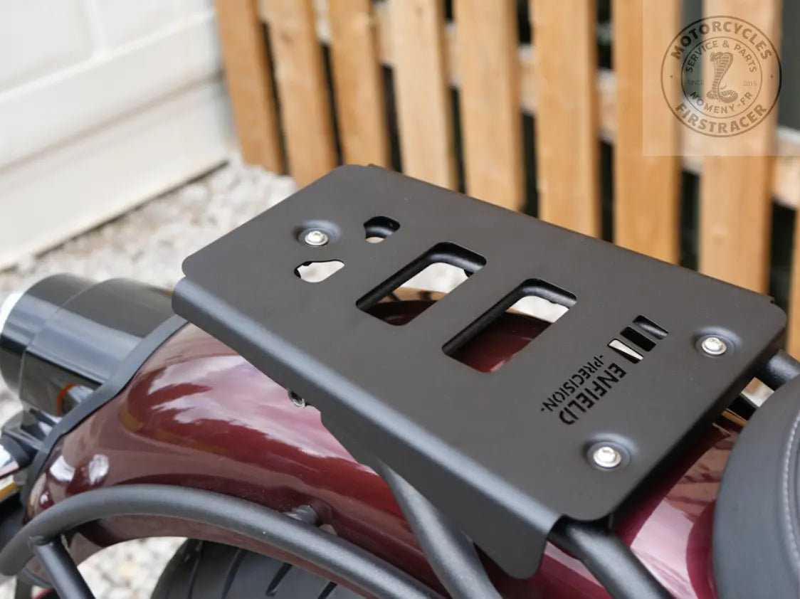 Enfield Precision Porte-paquet Solo – Inox Noir – Royal Enfield Classic 650 Firstracer