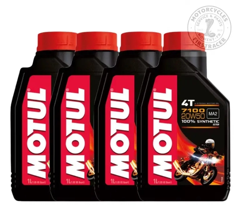 Huile 4T 7100 20W50 4L Motul 100% SYNTHESE Firstracer