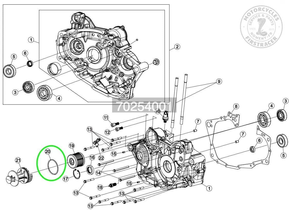 Joint torique du filtre a huile BSA Goldstar 650 Firstracer
