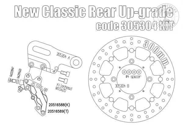 KIT FREIN ARRIERE BREMBO 4 PISTONS POUR TRIUMPH STREET TWIN & STREET CUP Firstracer