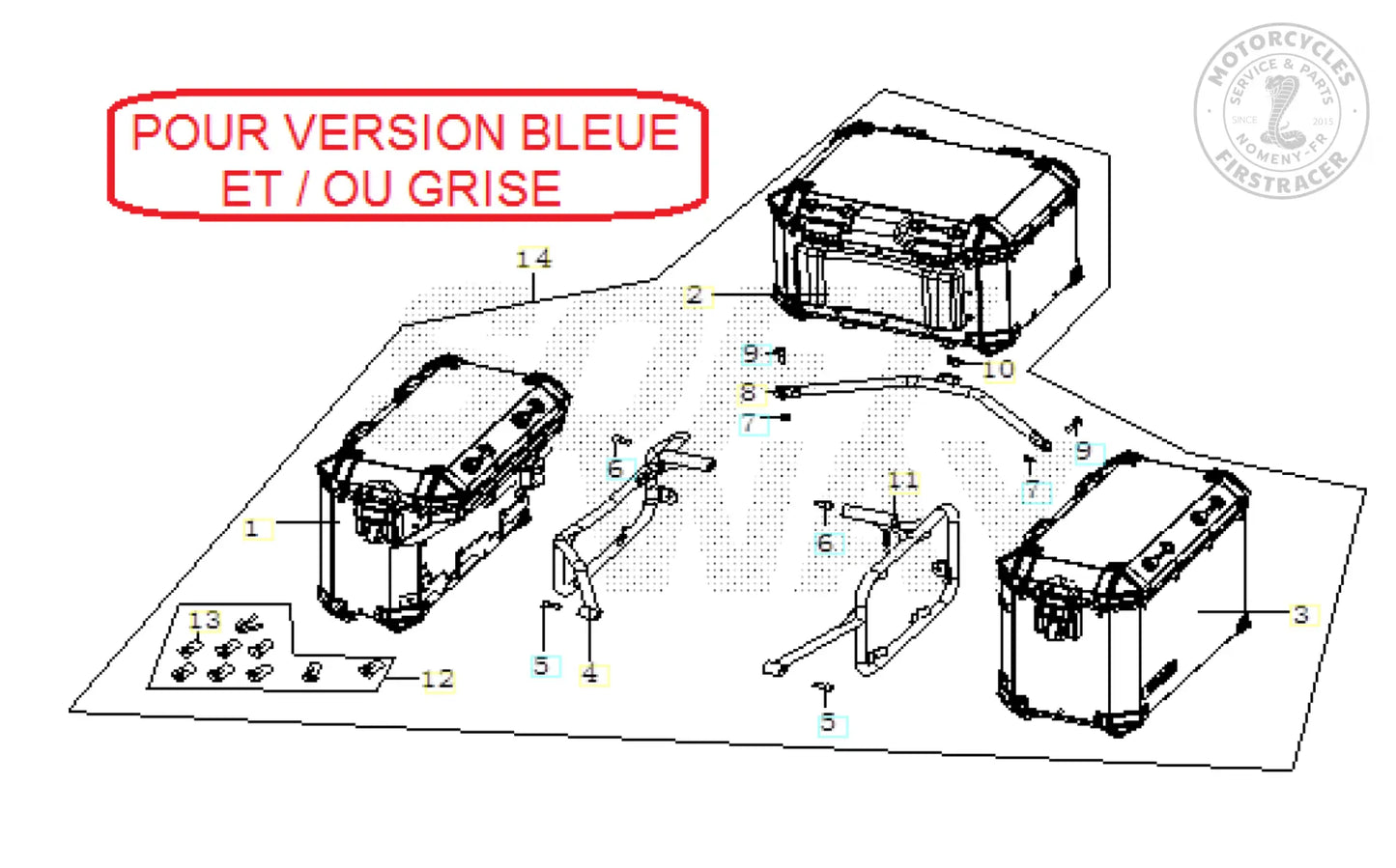 Kit 3 Valises Aluminium - VOGE 525 DSX Firstracer