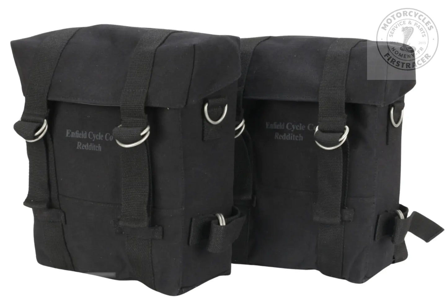 Kit Sacoches en Toile Noire – Royal Enfield Classic 500 Firstracer