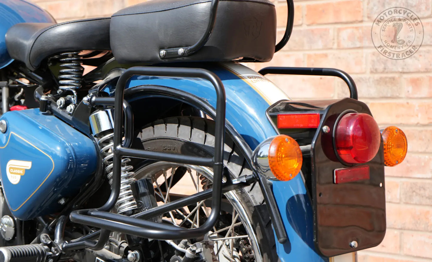 Kit Sacoches en Toile Noire – Royal Enfield Classic 500 Firstracer