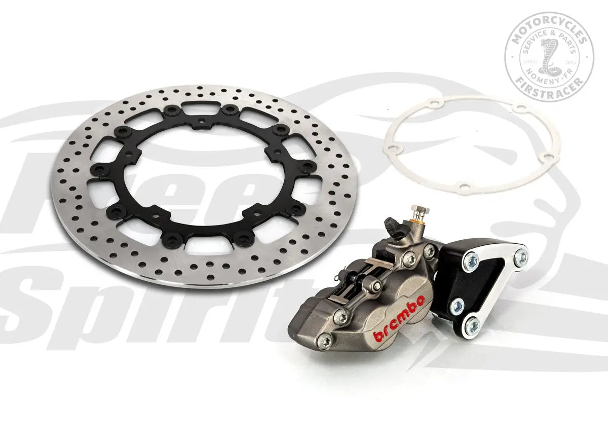 Kit complet d'étriers Brembo 4 pistons et disque 320mm Super Meteor / Shotgun 650 Firstracer