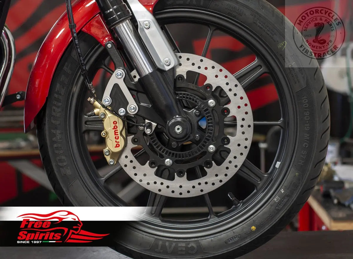 Kit complet d'étriers Brembo 4 pistons et disque 320mm Super Meteor / Shotgun 650 Firstracer