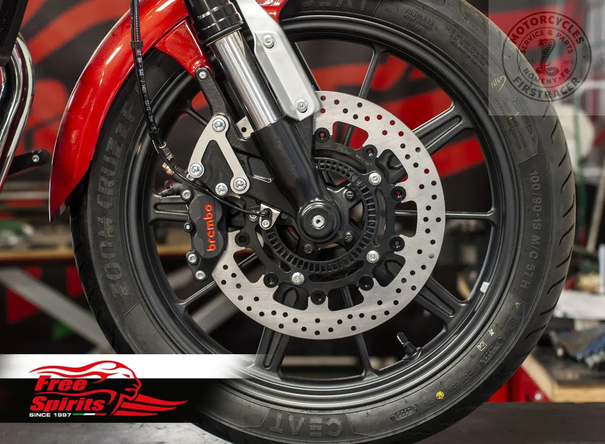 Kit complet d'étriers Brembo 4 pistons et disque 320mm Super Meteor / Shotgun 650 Firstracer