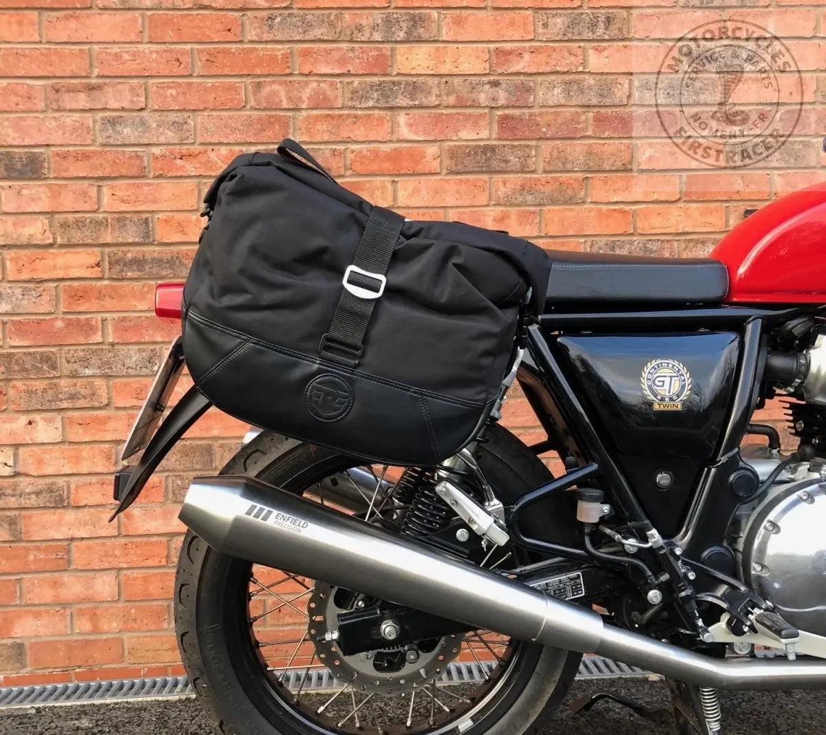 Kit complet sacoches souples noires avec supports pour Royal Enfield Firstracer
