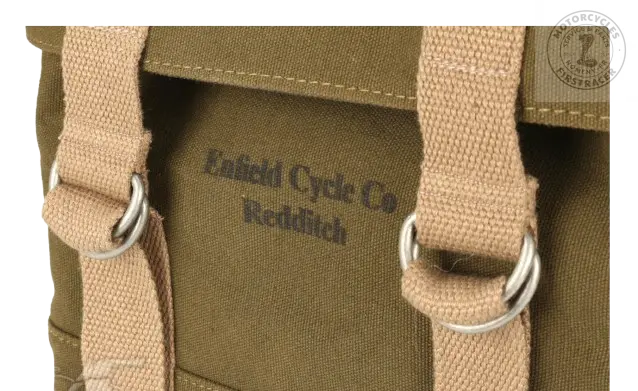 Kit sacoches en toile vert olive avec supports pour Royal Enfield 500 Classic Firstracer