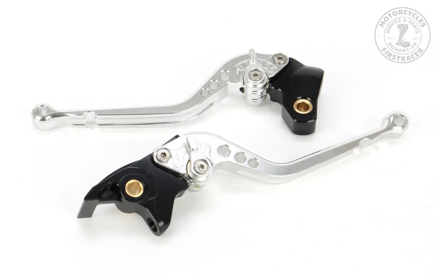 Leviers Réglables (Paire) – Noir ou Aluminium – Royal Enfield 650 Classic Firstracer