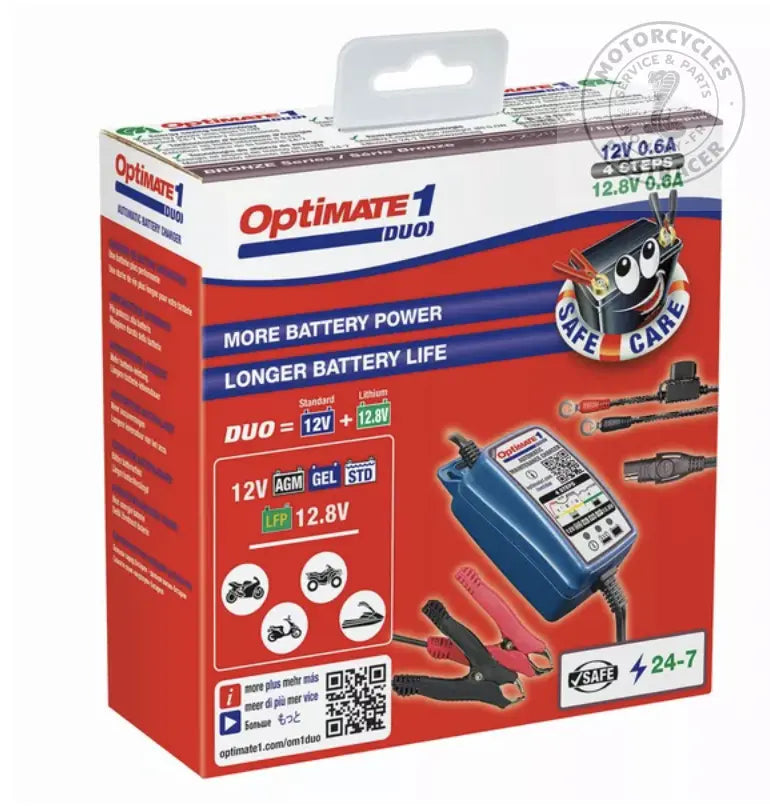 Mainteneur de batterie OptiMate 1 DUO 12V / 12.8V, 0.6A Firstracer