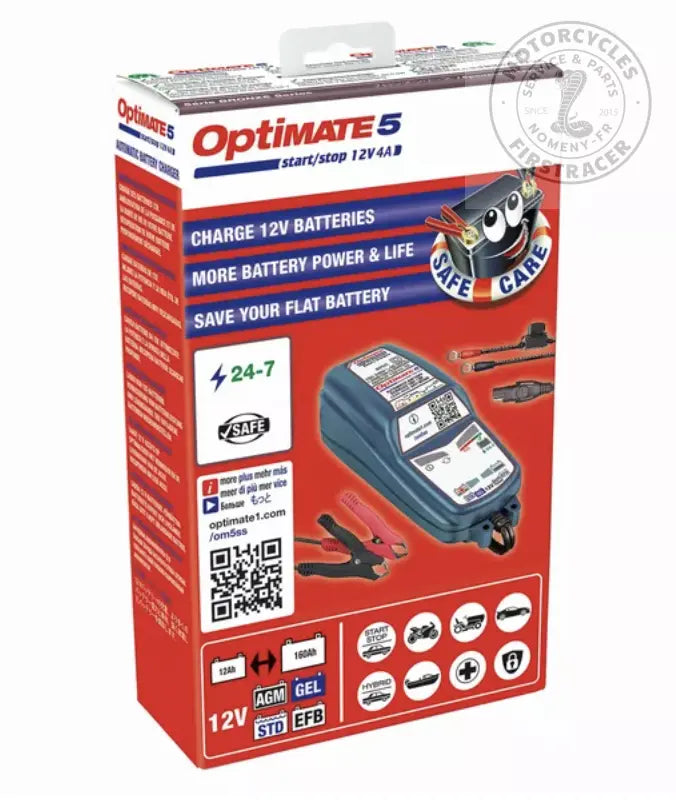 OptiMate 5 - Chargeur et mainteneur de batterie 12V 4A Firstracer