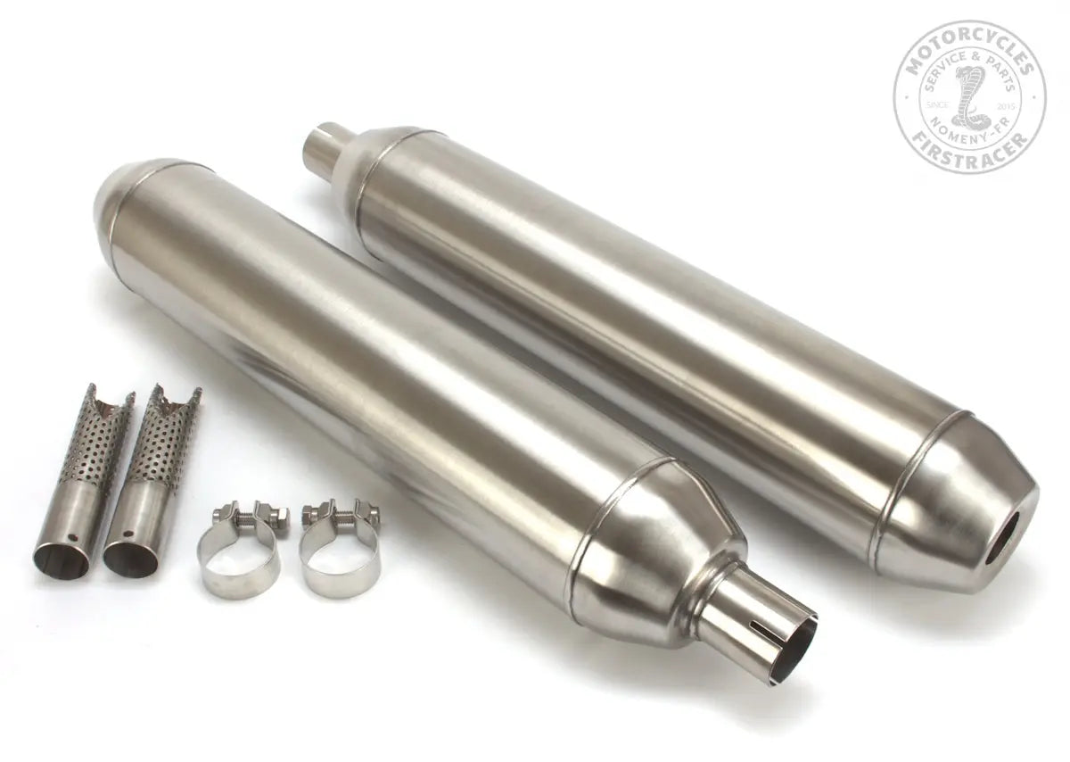 Paire de silencieux Inox pour 650 Super Meteor Firstracer