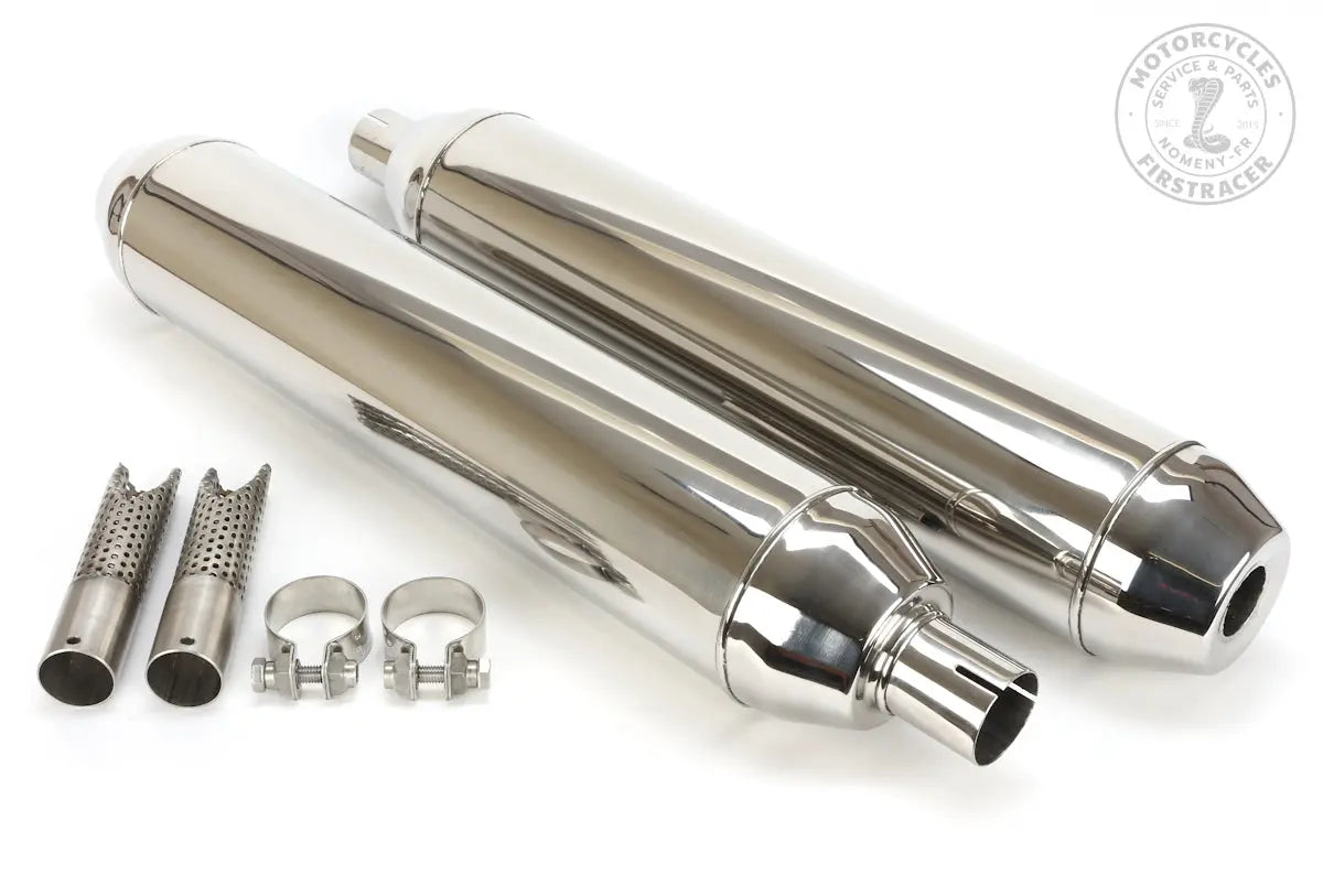 Paire de silencieux Inox pour 650 Super Meteor Firstracer