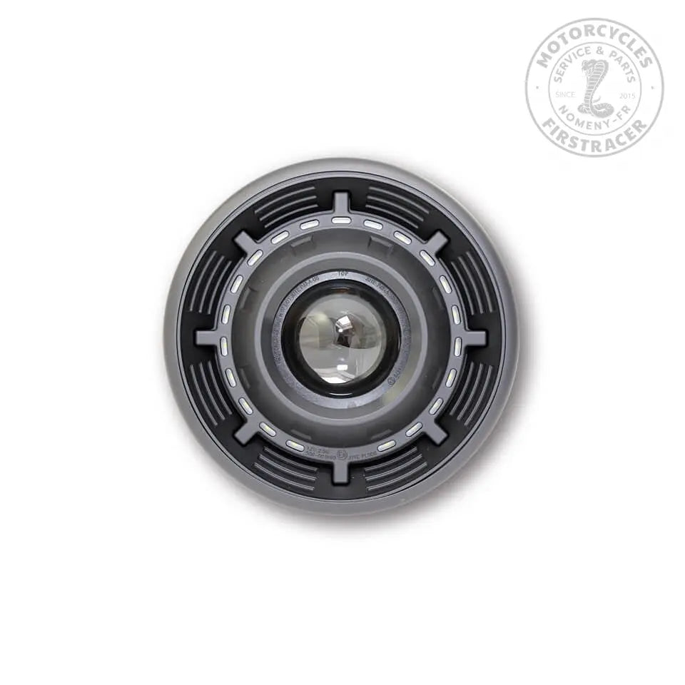 Phare à LED Shin Yo Cyclops noir mat 190mm pour Interceptor / 650 Continental GT Firstracer