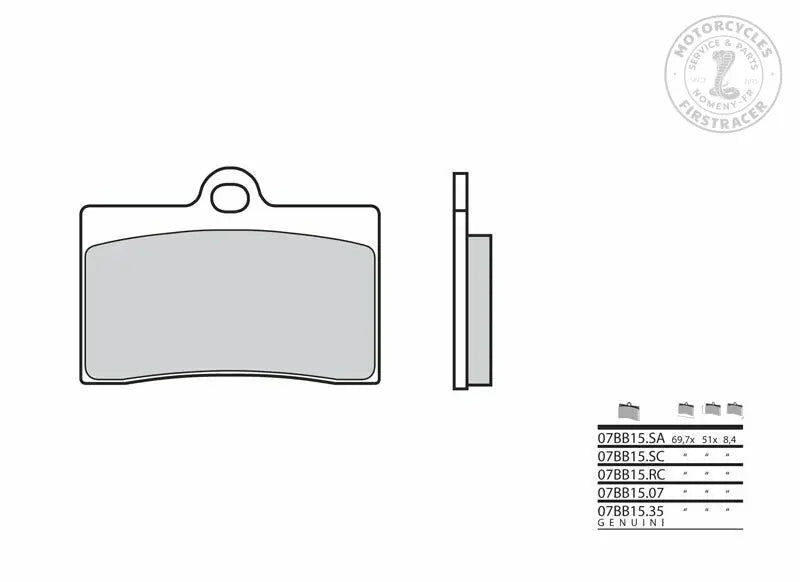 Plaquettes de frein avant Brembo pour Kit Oversize Free Spirits Firstracer