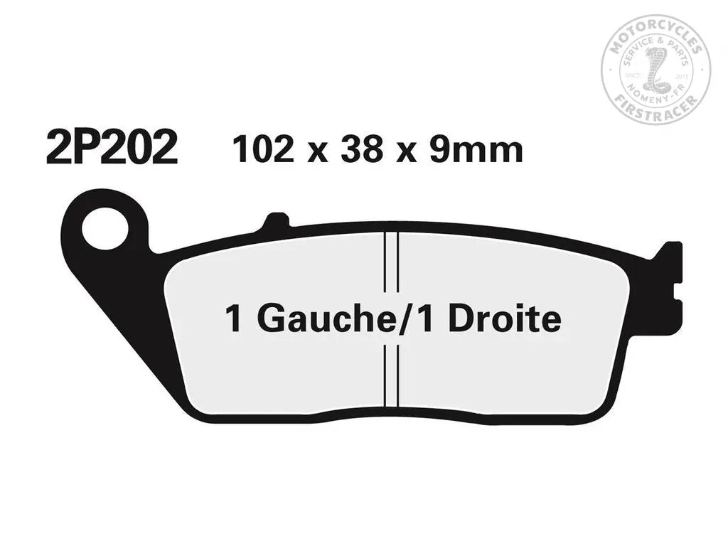 Plaquettes de frein avant NISSIN 2P202NS semi-métallique pour Triumph Firstracer