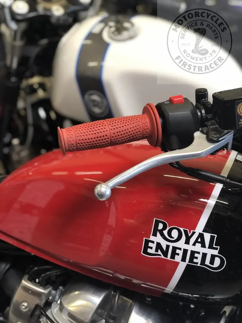 Poignées Muddy rouge 22mm Royal Enfield 650 twins Firstracer