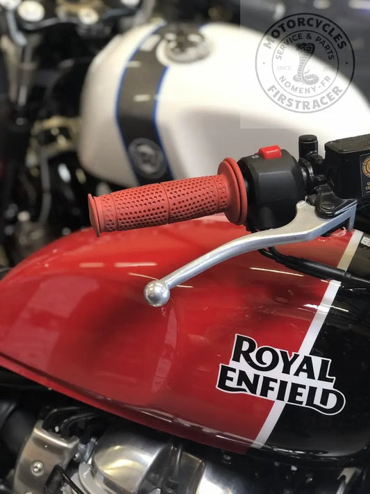 Poignées Muddy rouge 22mm Royal Enfield 650 twins Firstracer