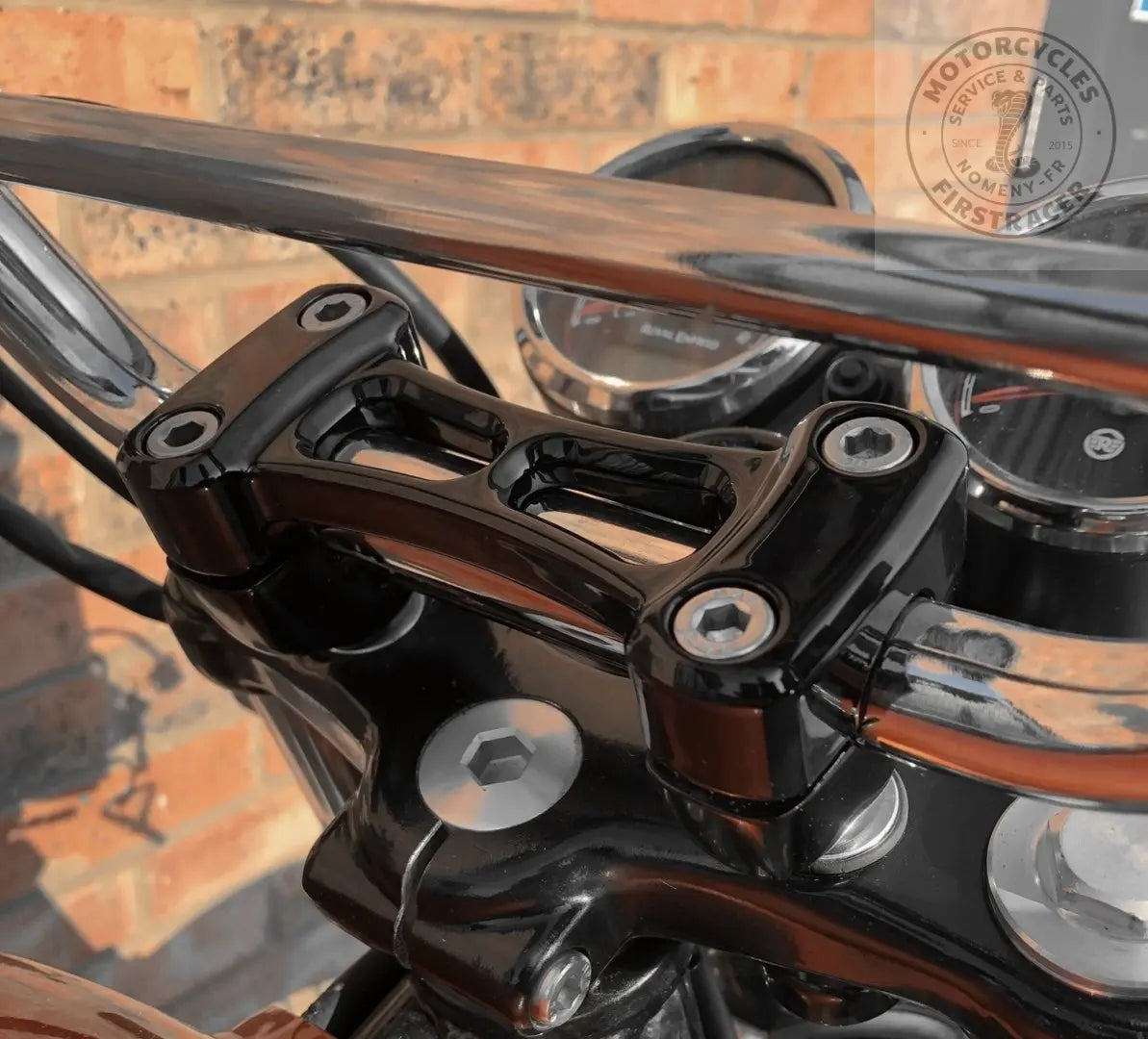 Pontet de Guidon Double Noir pour Royal Enfield Interceptor 650 Firstracer