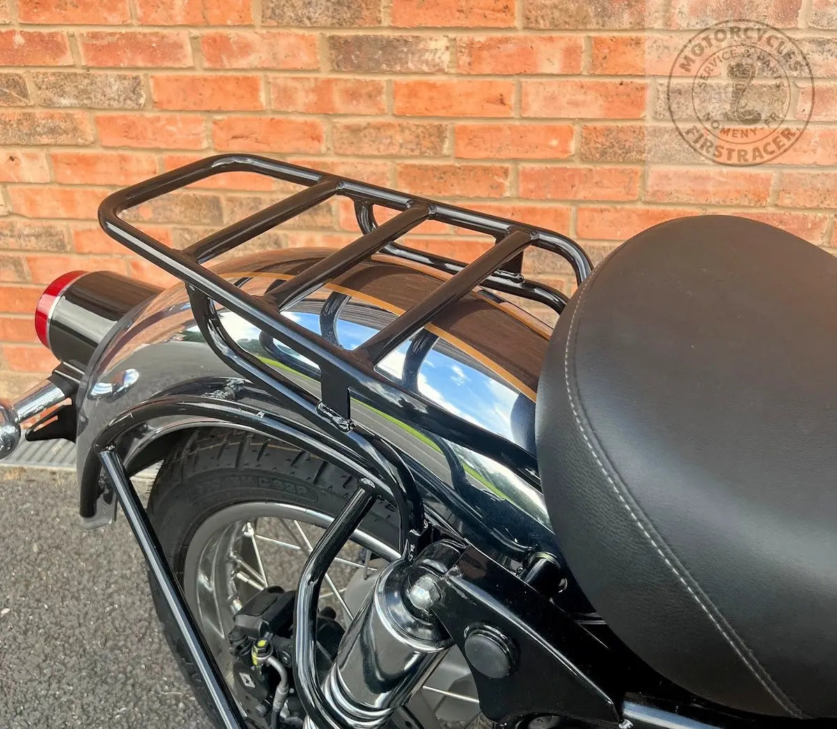 Porte bagages noir pour Royal Enfield 350 Classic Reborn Firstracer