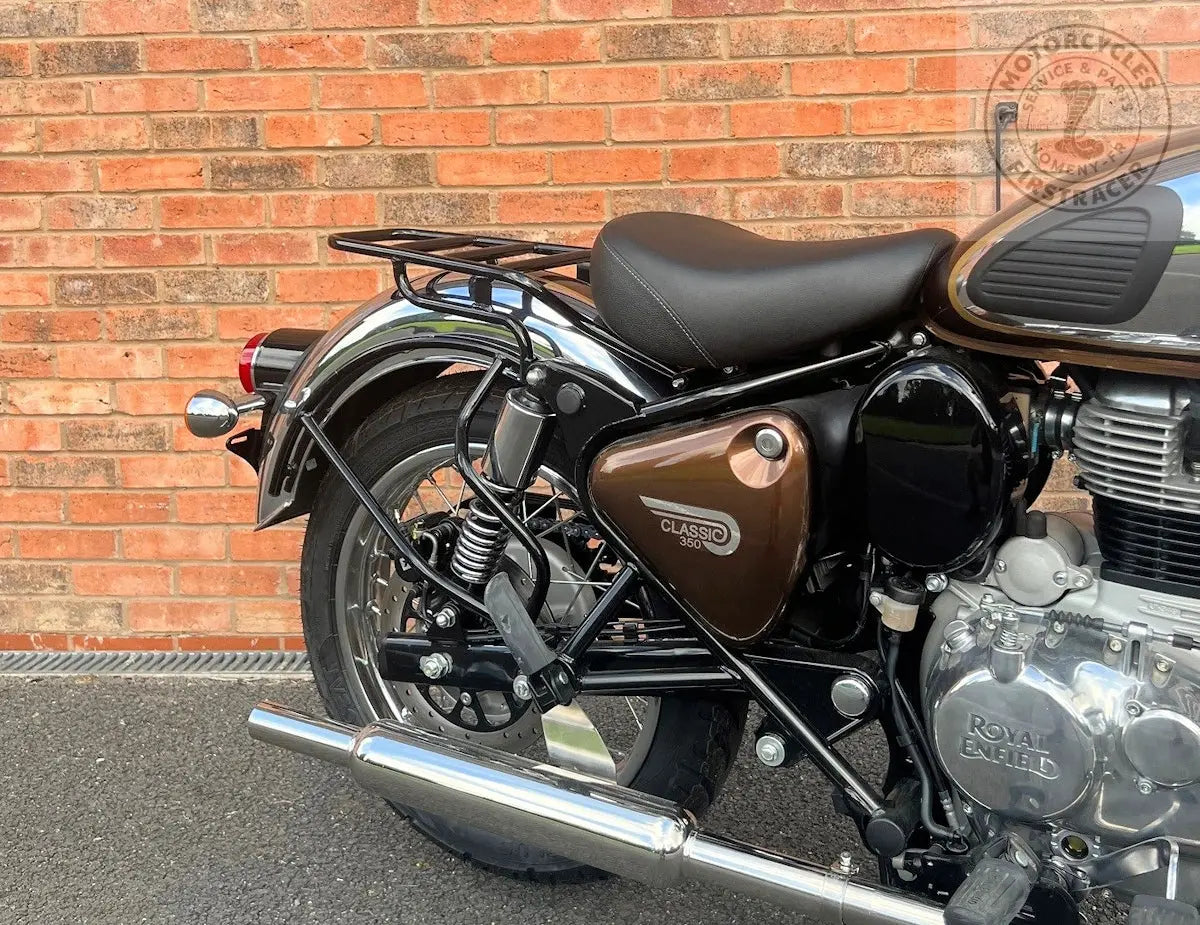 Porte bagages noir pour Royal Enfield 350 Classic Reborn Firstracer