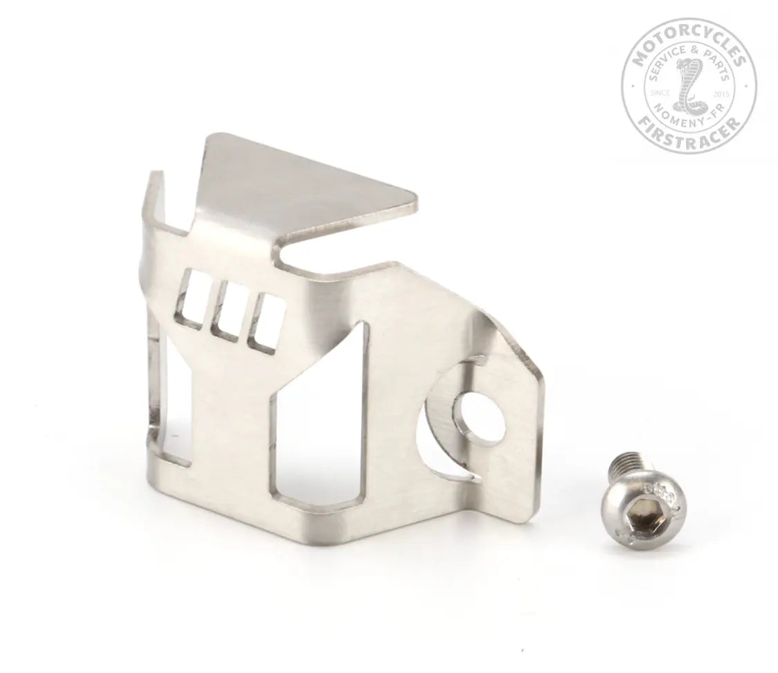 Protection de réservoir de frein arrière – Inox / Noir – Enfield Precision – 650 Bear Firstracer