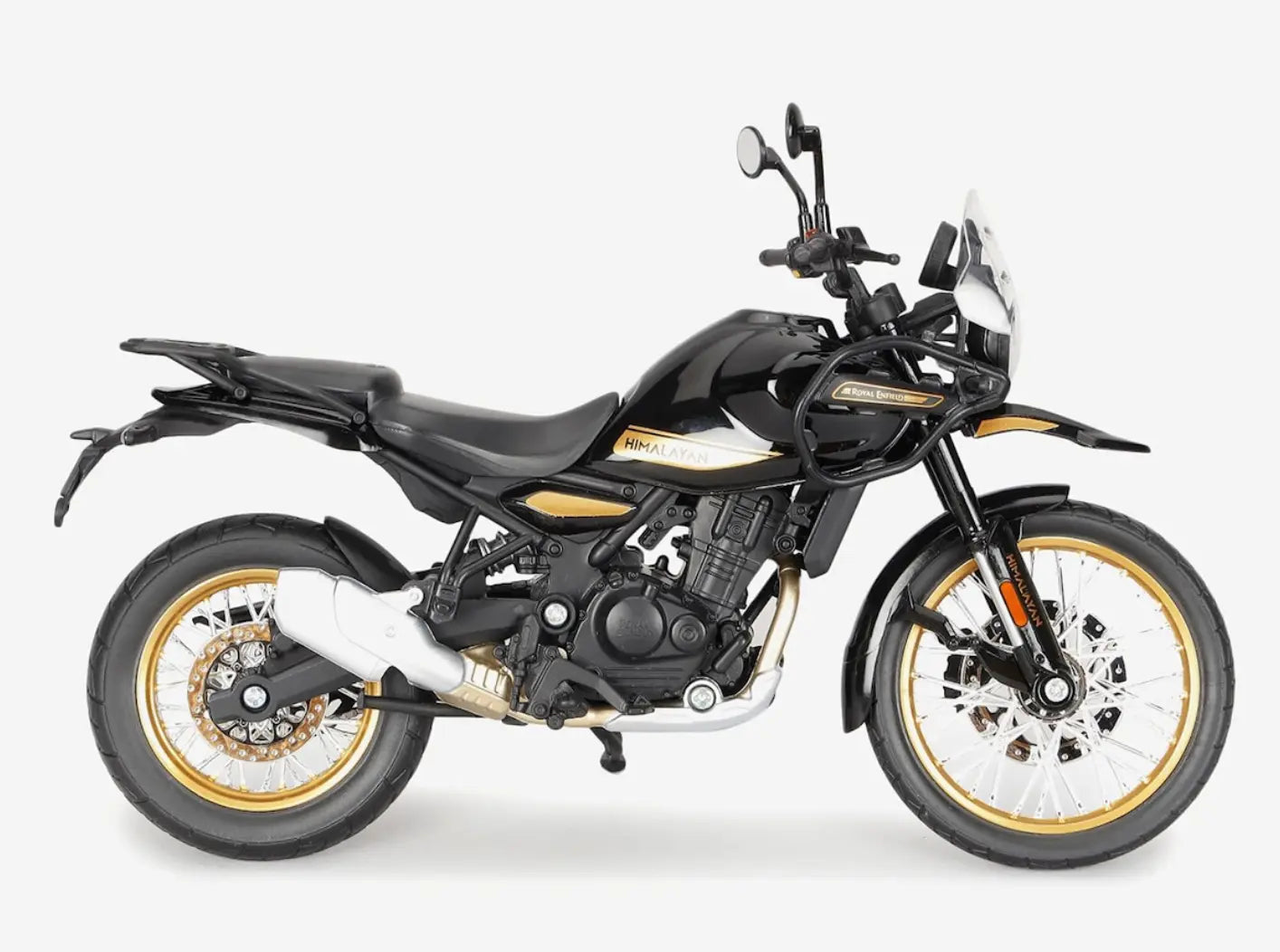 ROYAL ENFIELD HIMALAYAN 450 – MODÈLE RÉDUIT 3D – HANLE BLACK ÉCHELLE 1:12 Firstracer