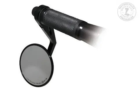 Rétroviseur bout de guidon aluminium noir anodisé rond Firstracer