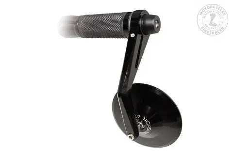 Rétroviseur bout de guidon aluminium noir anodisé rond Firstracer