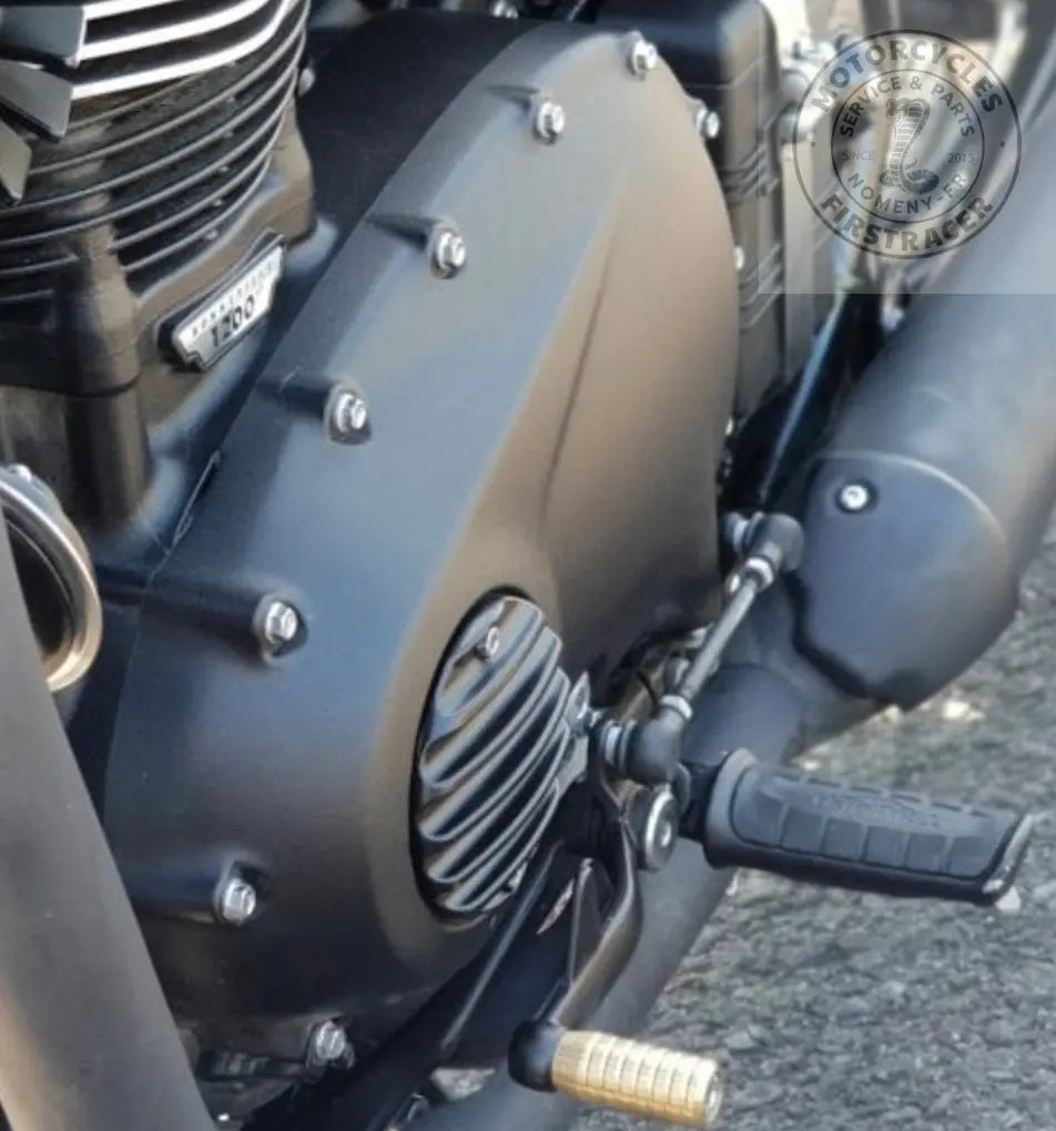 Ribbed Clutch/Primary Engine Cover Noir pour Triumph Twins 900/1200cc (2016+) Firstracer