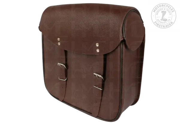 Sacoche Latérale en Cuir, Marron pour Royal Enfield Classic Firstracer