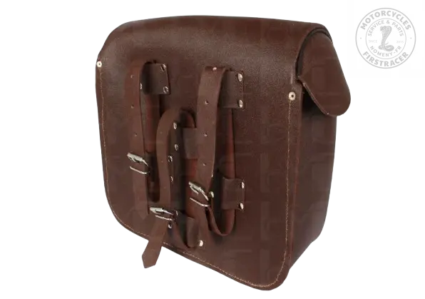 Sacoche Latérale en Cuir, Marron pour Royal Enfield Classic Firstracer