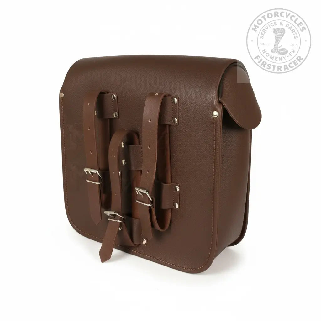 Sacoche Latérale en Cuir, Marron pour Royal Enfield Classic Firstracer