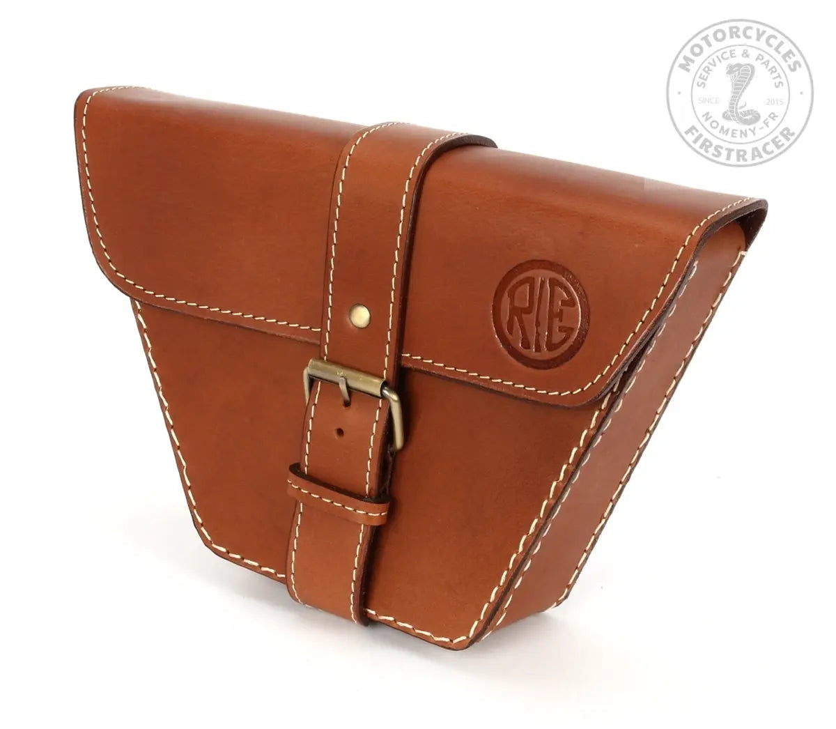 Sacoche en Cuir Brun pour Cache Latéral Droit - Royal Enfield 650 Interceptor / Continental GT Firstracer