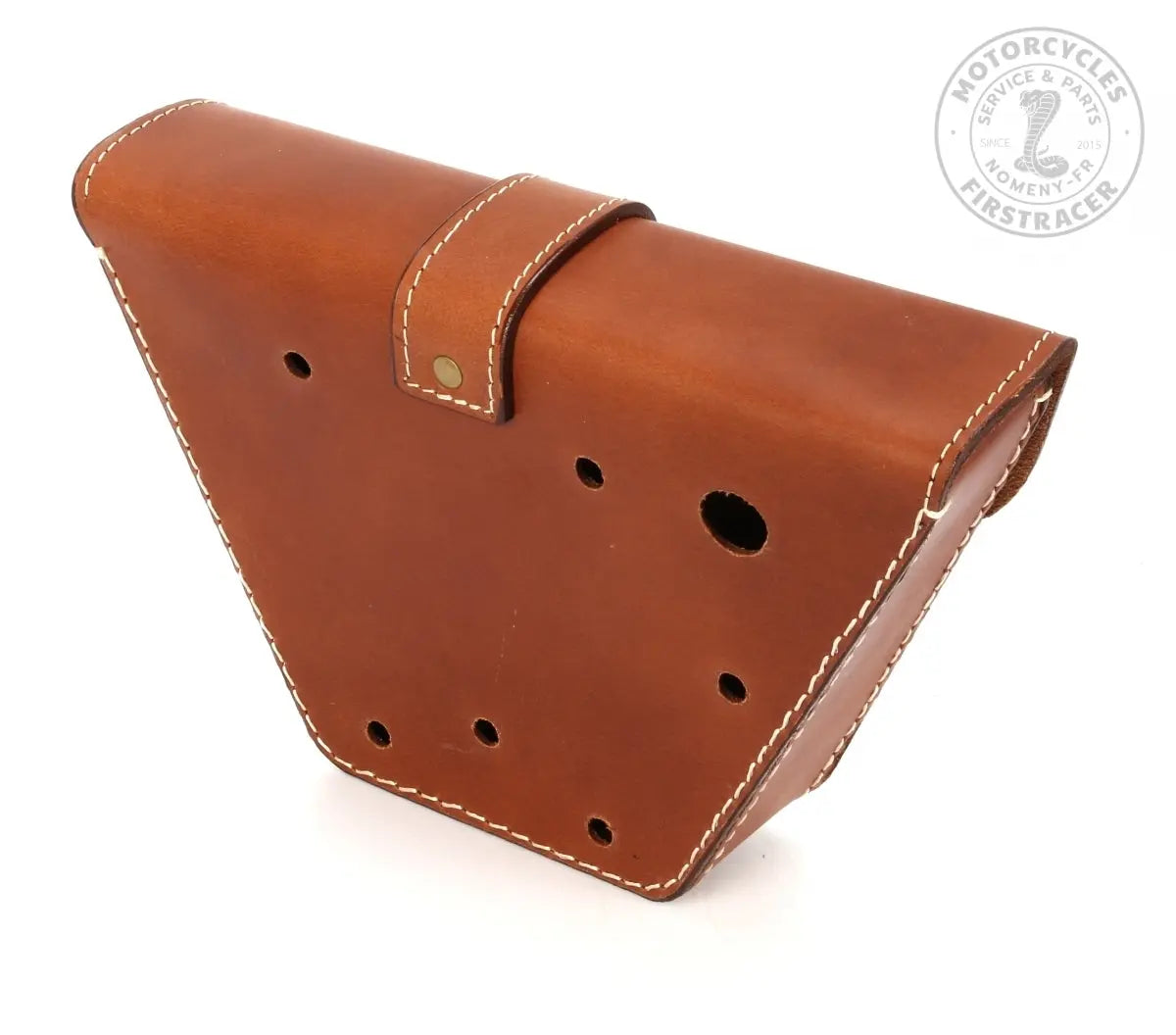 Sacoche en Cuir Brun pour Cache Latéral Droit - Royal Enfield 650 Interceptor / Continental GT Firstracer