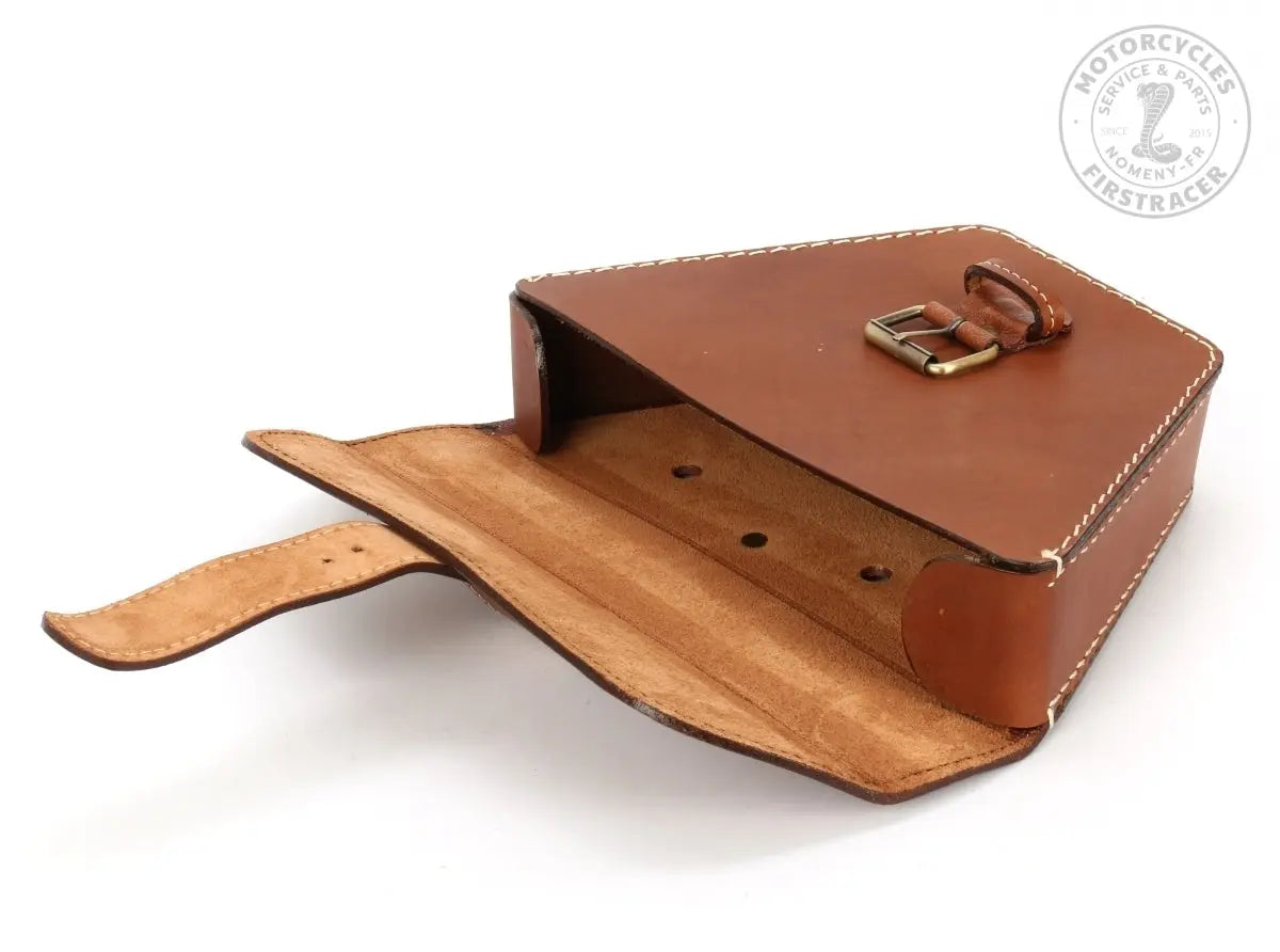 Sacoche en Cuir Brun pour Cache Latéral Droit - Royal Enfield 650 Interceptor / Continental GT Firstracer