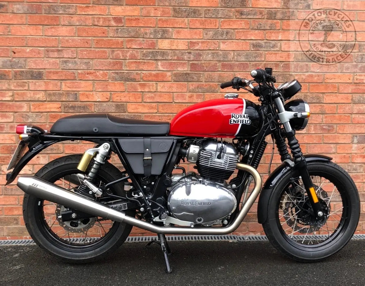 Sacoche en Cuir Noir pour Cache Latéral Droit - Royal Enfield 650 Interceptor & Continental GT Firstracer