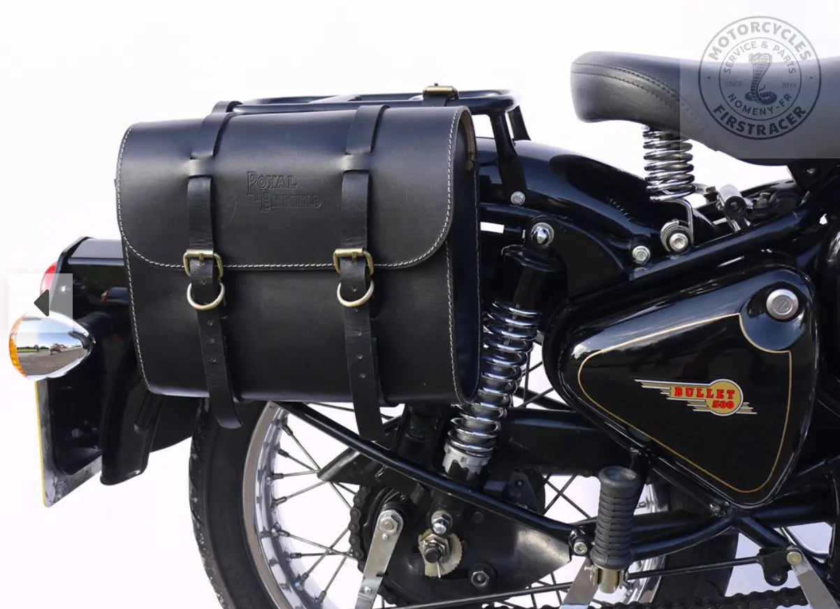 Sacoche en cuir marron Royal Enfield 500 Classic / 500 Bullet Firstracer