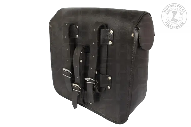 Sacoche en cuir noir Royal Enfield 350 et 500 Firstracer