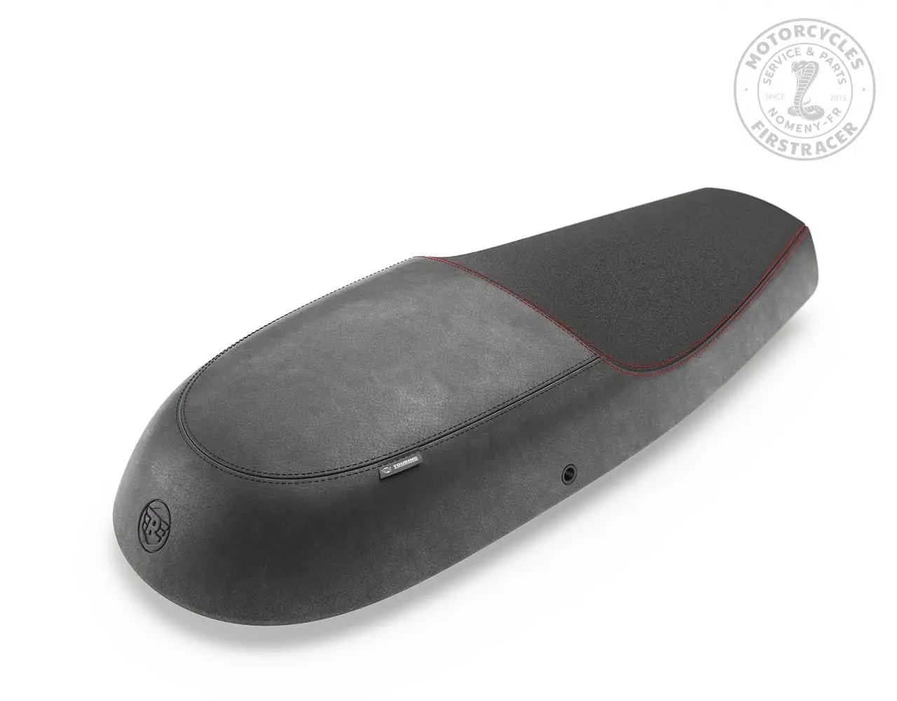 Selle noire Touring 3D Mesh pour Royal Enfield 650 Twins Firstracer