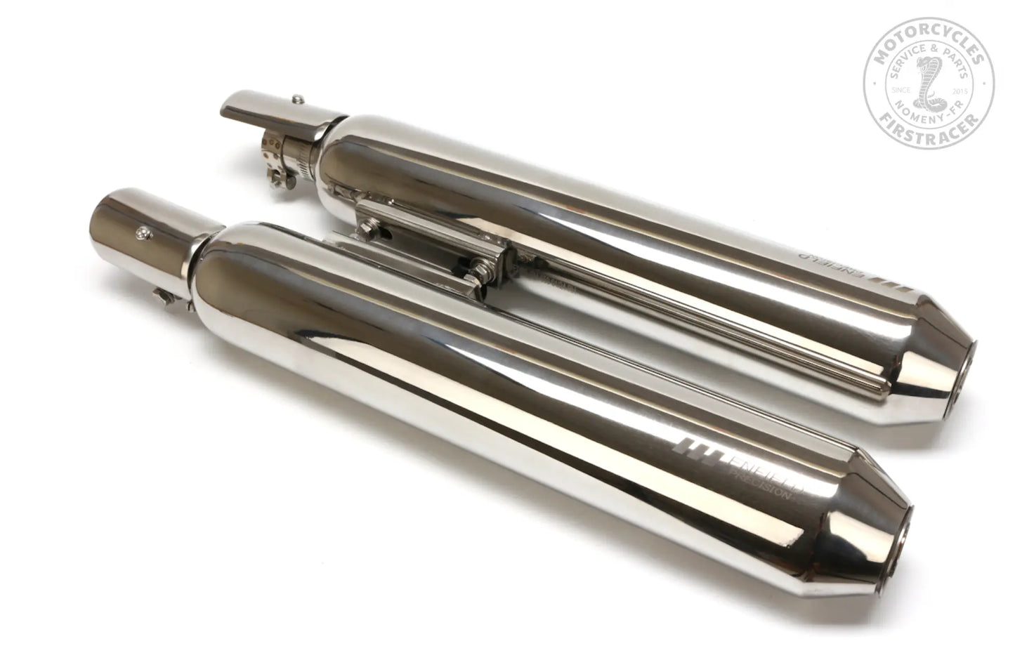 Silencieux Enfield Precision en Acier Inoxydable Poli – Royal Enfield 650 Super Meteor Firstracer