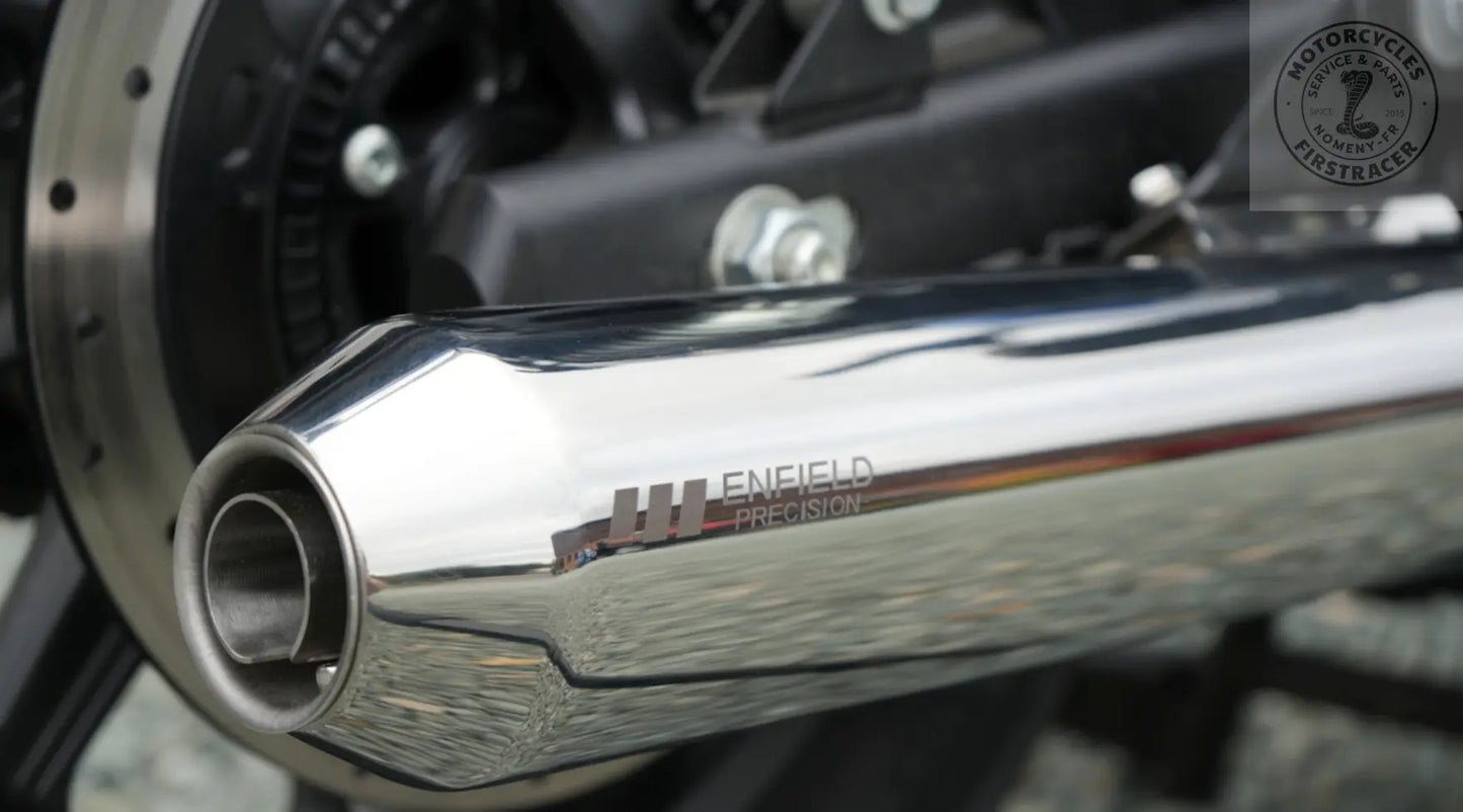 Silencieux Enfield Precision en Acier Inoxydable Poli – Royal Enfield 650 Super Meteor Firstracer