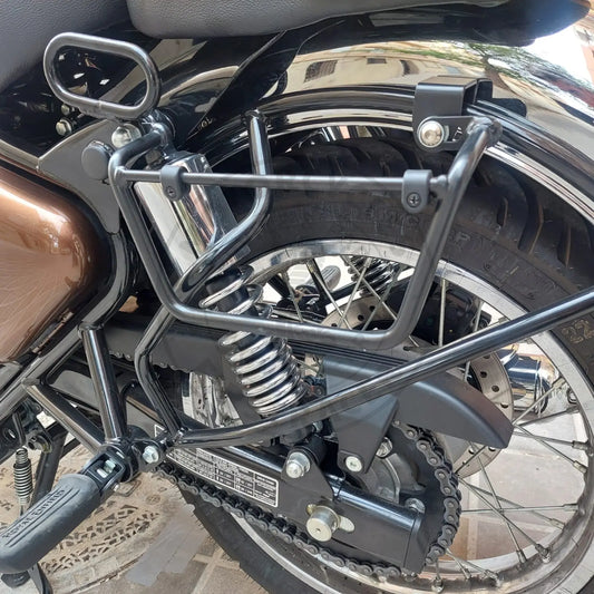 Support de sacoche Royal Enfield Classic 500 – Noir satiné Firstracer