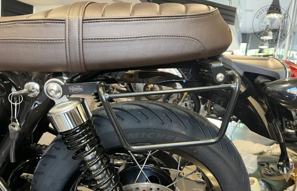 Support de sacoche Triumph Bonneville T100 – Satin Black (paire) Firstracer